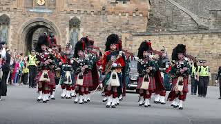 Edinburgh Royal Mile Pipe Band Parades 4KUHD [upl. by Ahsenal502]