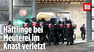 Gefängnismeuterei Polizei stürmt Knast in Thüringen  JVA Untermaßfeld [upl. by Gawen]